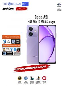 Oppo A5i - 4GB RAM - 128GB Storage - Easy Monthly Installments - PTA Approved - 1 Year Official Warranty - The Original Bro Mobiles - TOB70